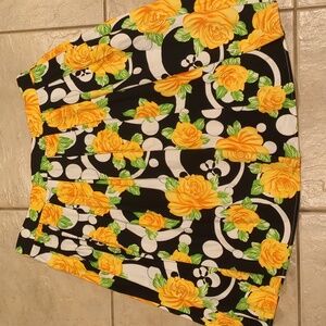 Grace Karin Retro Pleated Polka Dot Flower Skirt Size XL